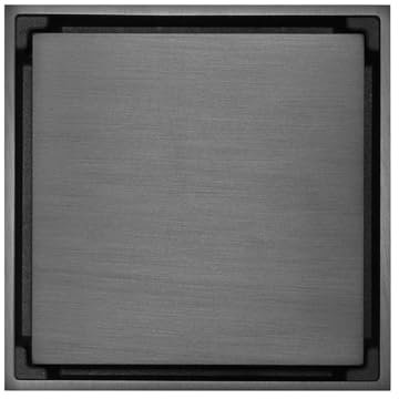 Generisch Duschablauf, großes Verdrängungs-Bodenablaufsieb, Messing-Bodenablauf, quadratischer Duschbodenablauf, 100 x 100 mm, Ablaufdusche, geruchshemmend, geeignet für Küche, Badezimmer, B