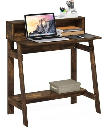 Furinno Simplistic Bureau Gaming, Ordinateur, Bureau pour La Maison, La Chambre, Le Bureau, La Chambre D'Étudiant, Pin Ambré.