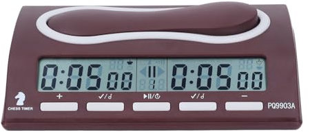 Fockety Schachuhr, Digitaler Schachtimer, Retro-Digital-Schachuhr-Timer Countdown für den Bonus-Verzögerungsmodus Professioneller Schachtimer für Brettspiele