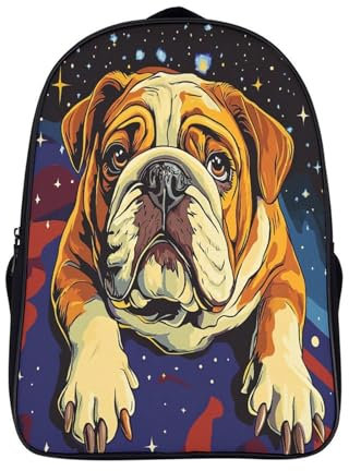 OSBELE Hund Kinderrucksack,große Kapazität,Schultasche,Kindertasche,Teenager Comic-Stil Weltraum Rucksack 16inch