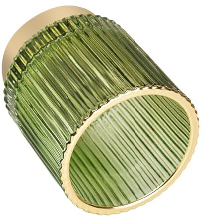 MUSISALY Porta Pennelli Cosmetici in Vetro Secchiello Per Pennelli Da Trucco Elegante Secchiello Per Posate Multiuso Resistente e Durevole