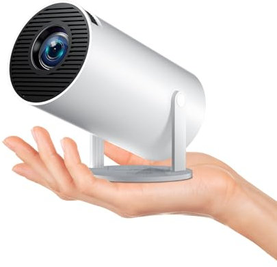 Salange Mini Projector,2025 New Smart Projectors with WiFi 6 BT5.2,Short Throw 4K 1080P Support Built in Android Apps,Auto Keystone,Home Theater Movie Projector for Bedroom/Android/Smartphone-White