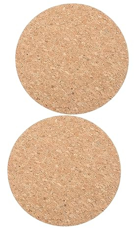WEKADRIN 2 Piezas Alfombrilla Ratón de Corcho Natural Redonda Doble Cara Resistente al Desgaste para Oficina y Gaming de Unidades Pequeña y Ligera Compatible con Ratones Ópticos para PC