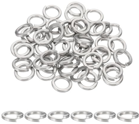 QUARKZMAN Rondelle Grower M10, Rondelles Frein Fendues En Acier Inoxydable 304 Pour Vis Boulons Voitures Machines De Construction Argent Lot De 50