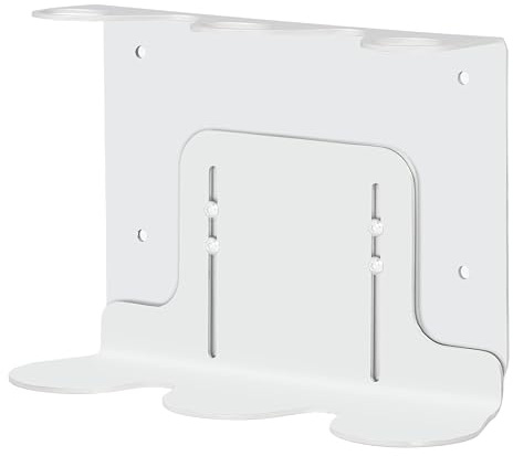 Kuishi Supporto per dispenser di sapone da parete, 250-500 ml, resistente alla corrosione e ai segni, decorazione, bottiglie non incluse (bianco, triplo)