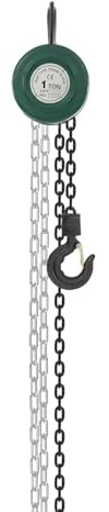 KKVUIIFF Flaschenzug, Kettenzug Handseilwinde, 1T/2204.6 lbs Tragkraft, 3m Hubhöhe, Handkettenzug, Einfaches Lastenheben, für Forst, Werkstatt (1T 3m Grün)