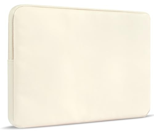 Adiwo 13 Pollici Custodia per Laptop, Doppia Cerniera e Scomparto Singolo, Borsa Idrorepellente con Protezione Totale, Compatibile con HP, Lenovo, Dell, ASUS, Acer Chromebook (Beige)