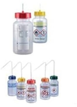 Kautex LDPE Dest Wasser 3-sprachiger Aufdruck Spritzflasche, 500ml Kapazität, 77mm Durchmesser