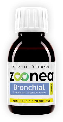 Zoonea® Bronchial Liquid 100ml - Atemwegsunterstützung für Hunde | Wohltuende Kräutermischung ohne künstliche Zusatzstoffe | Mit praktischer Dosierpipette für bis zu 100 Tage