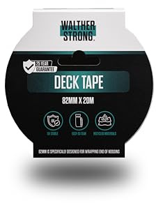 Walther Strong Non-Butyl Joist Tape - Innovating on Traditional butyl tape. Complete Protection Flashing Tape For Your Deck, Wood, Joist and Beams. Weather-Resistant & Waterproof. (Black 82mm x 20m)
