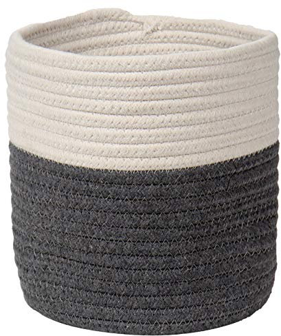 Briful 20CMx20CM Gewebter Baumwollseil Pflanzkorb Blumentopf Geflochten Übertopf Korb für Pflanzgefäße, kleine Pflanzen, Blumentopf, Kunsthandwerk, Spielzeug, Home Décor