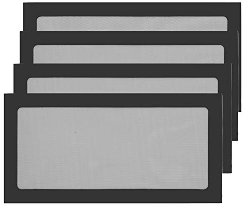 S SIENOC Fläktskydd, 4 stycken, 120 x 240 mm, svart med ultrafint dammfilter, låg magnetisk montering (4 dammfilter, 120 x 240 mm, svart)