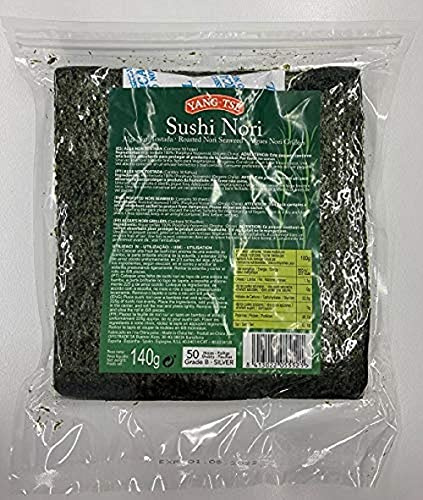 Yang-Tse Feuille d'algue marine pour sushi, 50 feuilles