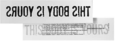 5 x This Body is Yours Tattoo - Schriftzug in schwarz - Sexy Kinky Fetisch Tattoo (5)