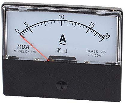 New Lon0167 Indicatore amperometrico analogico misuratore amperometrico in corrente alternata di classe 0-20A classe 0-20A(AC 0-20A Klasse 2.5 - Analogstrom - Rechteck - Panel - Amperemeter