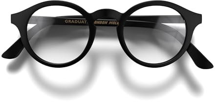 LONDON MOLE® Graduate occhiali da lettura | Fantastici lettori rotondi a forma di panto | Uomo donna unisex | Cerniere a molla