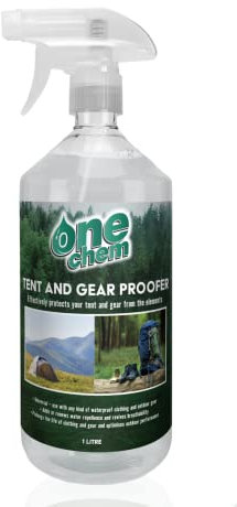 One Chem - Tent and Gear Waterproof 1 Litre Spray - Effectively Protects Tents From The Elements - Ideal for Camping and Hiking