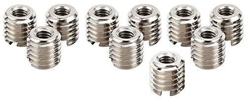 10 Stück Gewindeeinsatz-Kit Reduziermutter Edelstahl 303 Buchse M4 x 0,7 Stecker M8 x 1,25 0,3 Zoll Länge Edelstahl-Schlitzgewinde-Umwandlungswerkzeug