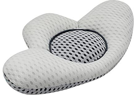 Moonlove Lumbar Pillow for Sleeping 3D Lower Back Support Pillow Adjustable Height Soft Comfortable Breathable Cotton Waist Sciatic Pain Relief Cushion for Bed Car Sofa Supplies