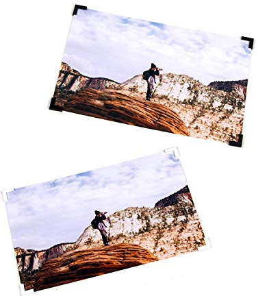 FotoGAEKKO Foto aufhänger zum kleben 48 Stück - Foto & Postkarten Klebeecken zum Aufhängen und Wand Kleben - Foto Klebepads Postkartenhalter Wand - Fotowand & Fotocollage, Schwarz - 3er Bundle