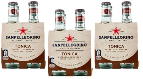 Sanpellegrino 12er-Pack San Pellegrino Tonica Rovere,Kohlensäurehaltiges Erfrischendes italienisches Alkoholfreies Getränk,Tonic Wasser mit Eichenextrakt,20cl Einweg-Glasflasche