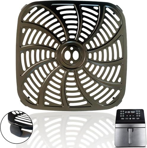Chengziyue 8QT Air Fryer Grill Pan for Gourmia GAF846 Digital Air Fryer, Upgraded Double Layer Nonstick Coating Air Fryer Grill Crisper Plate Tray Rack Grid for 8QT Gourmia Air Fryer, Dishwasher Safe