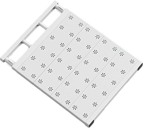Ueiwffzo Erweiterbarer Schrank-Organizer, Küchenschrank-Organizer, DIY Separator Teiler, einziehbare Aufbewahrungsregale für Badezimmer, Arbeitsplatte, Speisekammer (Breite 35cm, Länge 48-80cm)