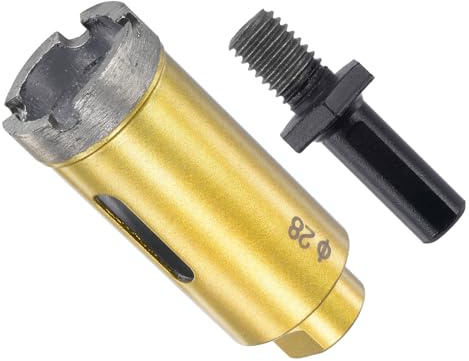 CoCud Diamond Drill Bits Set, 28mm Cutting Diameter, Brazed Diamond Core Drill Bits with M10 Arbor Adapter - (Applications: for Tile Ceramic Marble Stone)
