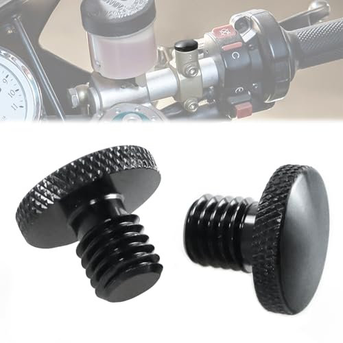 Tornillos Retrovisor moto,M8 x 1,25 Rosca Derecha e Izquierda,2*M8 sentido horario,Tornillos espejos moto para la mayoría de motocicletas,Accesorios para motocicleta universales