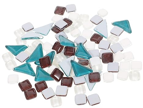 SEWACC 1ensemble Vitrail Colorées Pour Artisanat Morceaux Verre Pour Décoration Environ De Tesselles Pour Projets Créatifs Et Mosaïques