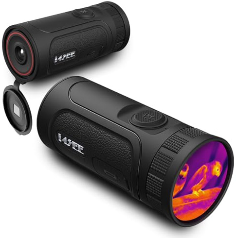 i4SEE EM10-256 Thermal Monocular, 10mm Focal Lens, 256×192(50Hz) 12μm Night Vision Infrared Scope, 1.43”AMOLED Touchscreen, Handheld Thermal Imaging Monocular for Hunting, Outdoor Camping, Travel