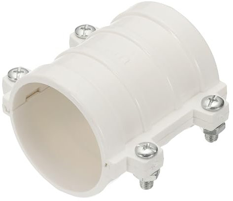 PATIKIL 2 Inch Water Pipe Repair Clamp PVC Leak Sealer for OD 50mm PE/PPR/Pipes and Plumbing (Length 2.7 Inch), White