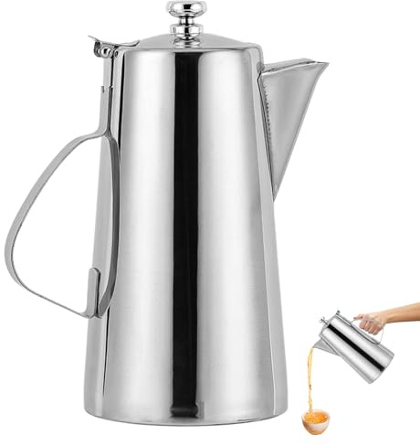 Iced Tea Pitcher - Bollitore per acqua fredda e in acciaio | Elegante per bevande in metallo per servire tè, succhi di frutta o caffè in bar, caffetterie, case ed eventi, resistente