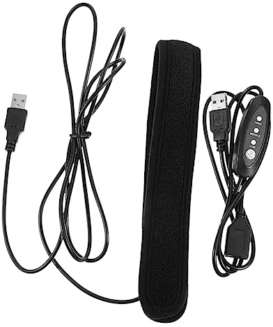 KALLORY 1Set USB Lens Heater for Cameras and Telescopes Dew Prevention Strip Durable Neoprene Material Multi Functional for Heating Drinks and Protecting Lenses from Fog
