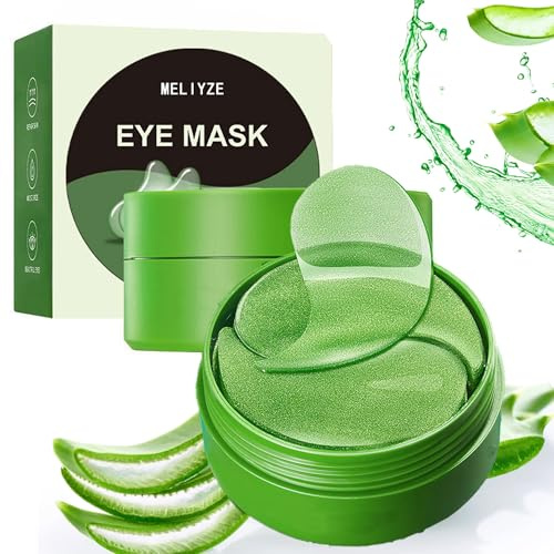 Augenpads, 60PCS Aloe Vera Augenmaske Gegen Augenringe, Collagen Essence Eye Patches Anti-Aging Gel Eye Pads, Augenringe Entfernen, Tränensäcke, Puffiness, Mindern Falten,Eye Patch Hydrogel