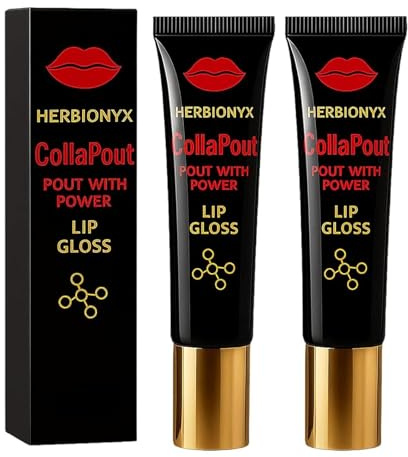 Herbionyx Luxus-Lipgloss, Dvanced Lip Plumper Serum, Alltags-Booster-Serum, reduziert feine Feuchtigkeit, klebt nicht, sorgt für ein verfeinertes Gesicht (2pcs)