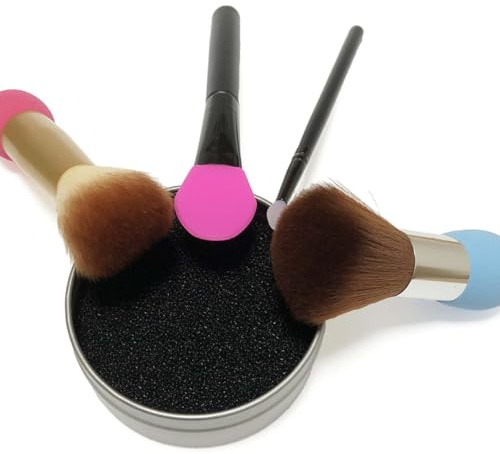SOIMISS Esponja De Limpieza En Seco Para Brochas Maquillaje 7 Piezas Caja Compacta Reutilizable Para Mujeres Usuarias De Belleza En Casa y Viaje