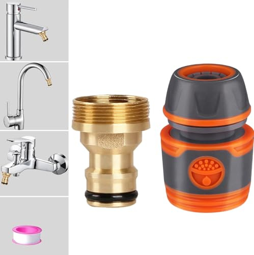 XPendHoze Universal-Wasserhahnanschluss für Mischbatterie, Adapter Wasserhahn gartenschlauch, Schlauchadapter Wasserhahn Adapter Schlauchkupplung Schnellkupplung(Wasserhahn Adapter Suite)