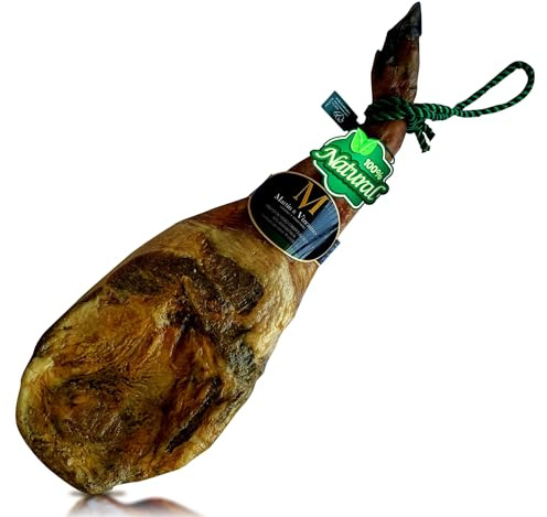 5-6 Kg Jambon Iberique (Épaule) PATA NEGRA 100% Naturel - Originaire de porcs ibériques élevés en plein air à Dehesas - Epaule Iberique Espagnol - Jamon Iberico, Paleta Iberica Cebo de Campo
