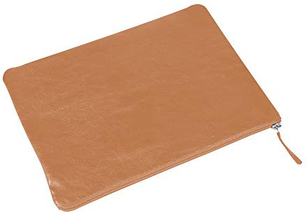 Clairefontaine 410008C Penale Mäppchen flach 23x32cm aus Leder Naturbraun