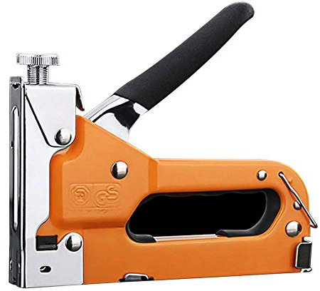 Heftpistole, 3-in-1 manuelle Nagelpistole mit Klammerentferner-Set, handbetriebene Karbonstahl-Nagelpistole, Tackerwerkzeug zur Befestigung von Material-Dekoration, Tischler-Möbel, Türen und Fenster