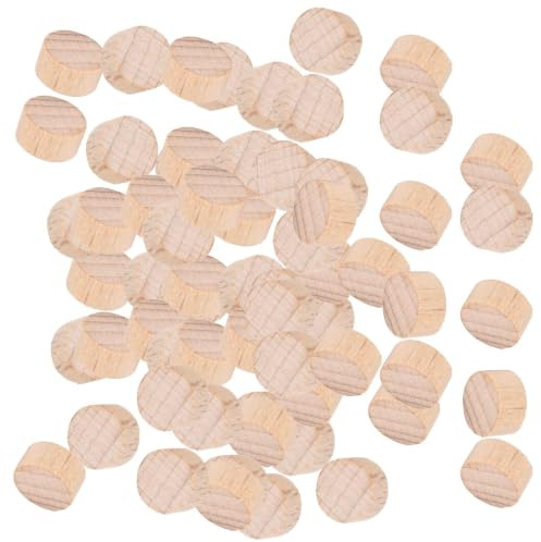 300 Stück Kleine Holzscheiben 1cm Buche Unvollendete Handwerksholzscheiben Holzkreise für DIY Basteln Weihnachtsdekorationen Ornamente(1cm)