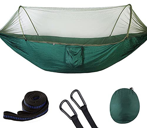 FOGUO Hamaca de Camping con Mosquitera, Hamaca de Viaje Mosquitera, Hamacas Colgantes Silla, Ultraligera Hamaca Colgante, para Excursión Jardín