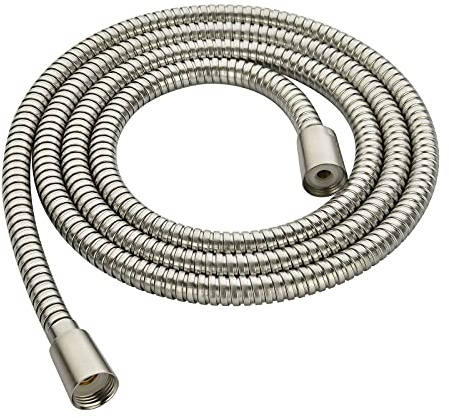 BRIGHT SHOWERS Shower Hose For Hand Held Shower Heads, 79 Inches Cord Extra Long Stainless Steel Hand Shower Hose, Ultra-Flexible Replacement Part with Brass Insert, Brushed Nickel