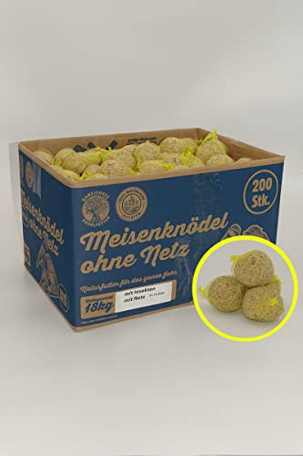 Futterbauer Meisenknödel mit Insekten ca. 200 Stück mit Netz Ganzjahresvogelfutter