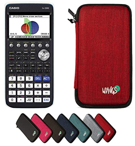 Casio fx-CG50 con Funda Protectora WYNGS Rojo - Calculadora Gráfica - Paquete Básico