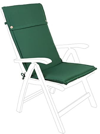 Yellow shop Set 2 Cuscini Poly180, Sdraio Reclinabile, Verde Scuro, 50x120x3 cm