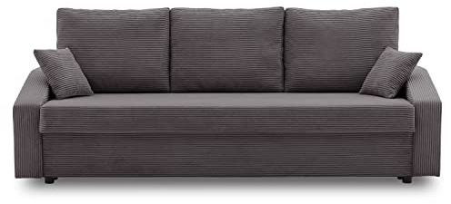 Couch Dorma mit schlaffunktion, einfacher Aufbau, modernes Design, polstermöbel. Schlafcouch zum Wohnzimmer. Widerstandsfähiges, Minimalistisches Design (POSO 022)