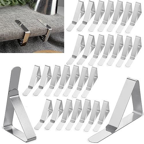 Cezmkio Fermatovaglia, 30 pezzi, in acciaio inox, 4 x 5 cm, per tovaglia, ideale per ristoranti, picnic, tende da festa, matrimoni, lauree