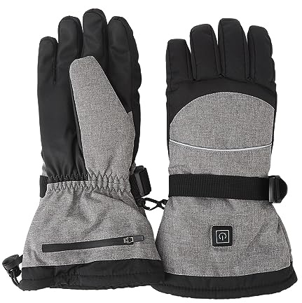 Heated Gloves for Men Women, Finger and Hand Warmers, Waterproof Warm Glove with 3 Heating Levels, Winter Thermal Gloves for Motorcycle, Workout, Running, Hiking, Cycling, Skiing